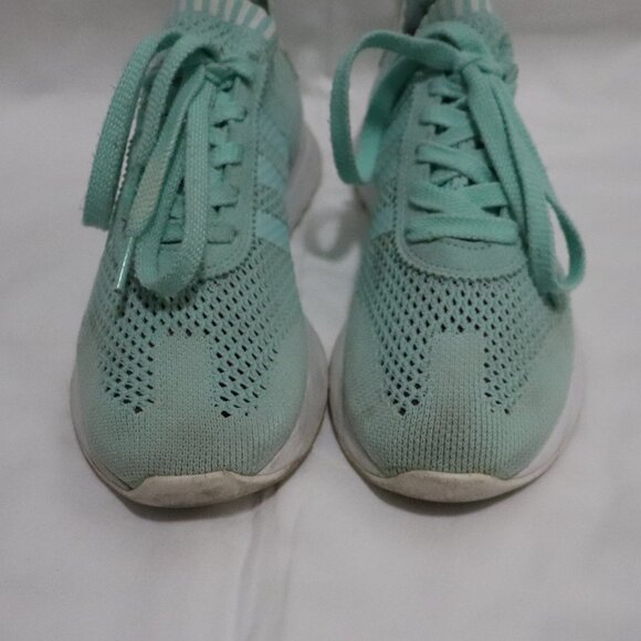 Adidas Womens Green Sz 6‎ FLB W PK Lace Up Athletic Comfy Outdoor Tennis Shoes - Picture 4 of 6